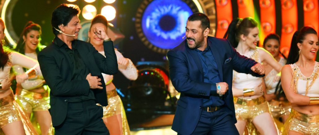 Salman Khan with Shah Rukh Khan on Bigg Boss